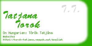tatjana torok business card